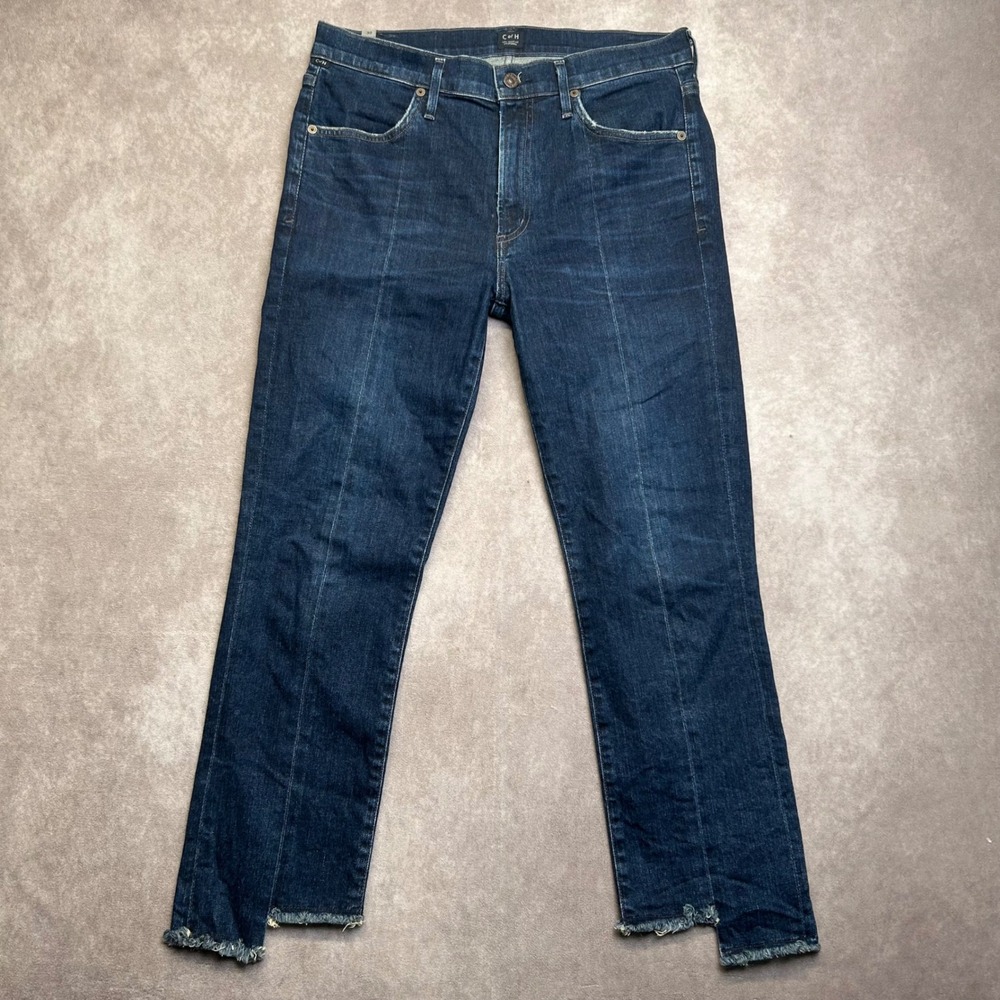 Citizens of Humanity Amari Dark Wash Step Hem Ankle Jeans Size 30